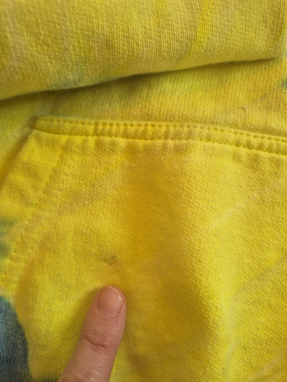 OBX Tie-Dye Pullover Hoodie in Blue and Yellow - Picture 9 of 13